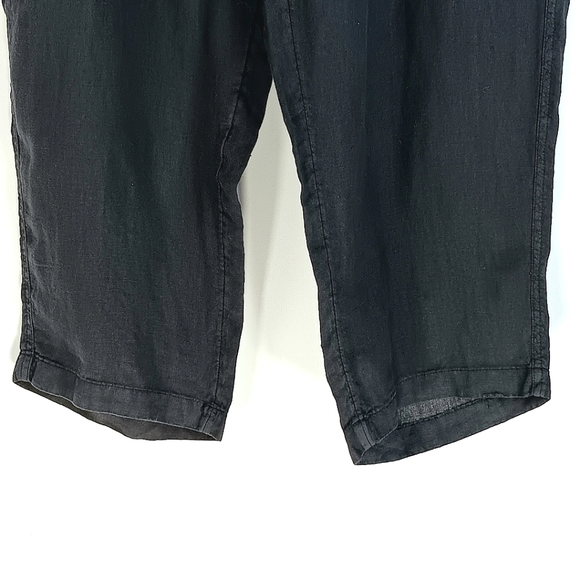 RACHEL ROY Black 100% Linen Cropped Cargo Pants XL Women’s Lightweight Relaxed - Picture 5 of 14